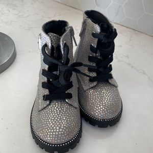 Brand new toddler combat sparkle boots